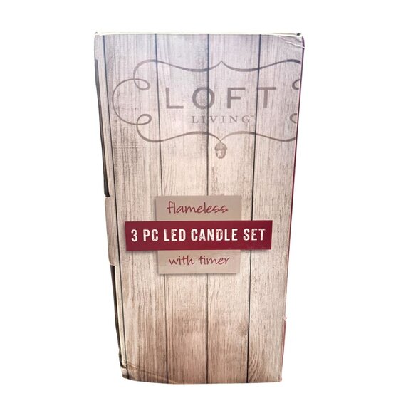 Loft Living 3 Piece LED Flameless Candle Set With Timer - Picture 11 of 13